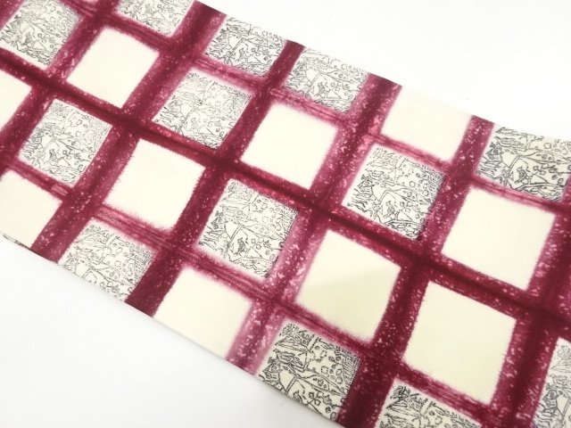 JAPANESE NAGOYA OBI / SHIBORI / FLOER & BIRD